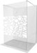 Mexen Kioto vrijstaande douchewand 130 x 200 cm, wit patroon 8 mm, geborsteld nikkel