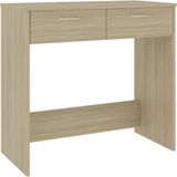 vidaXL Bureau 80x40x75 cm bewerkt hout sonoma eikenkleurig
