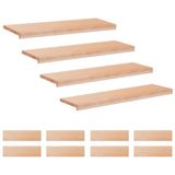 vidaXL Trapmatten 12 st Naturel 90 x 25 x 2 cm Massief beukenhout