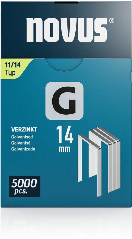 Novus Tools 042-0769 Nieten met plat draad Type 11 5000 stuk(s) Afm. (l x b) 14 mm x 10.6 mm