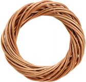 KADAX Decoratieve krans, ideaal als deurkrans, krans van natuurlijke wilg, rotankrans, tafelkrans, natuurlijke krans, wilgenring, wilgenkrans voor het decoreren van ramen (bruin 30 cm)
