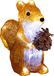 Feeric Lights & Christmas Kerstverlichting figuur - eekhoorn - met dennenappel - 20 x 9 x 19 cm - 20 LED lampjes wit - kerstversiering
