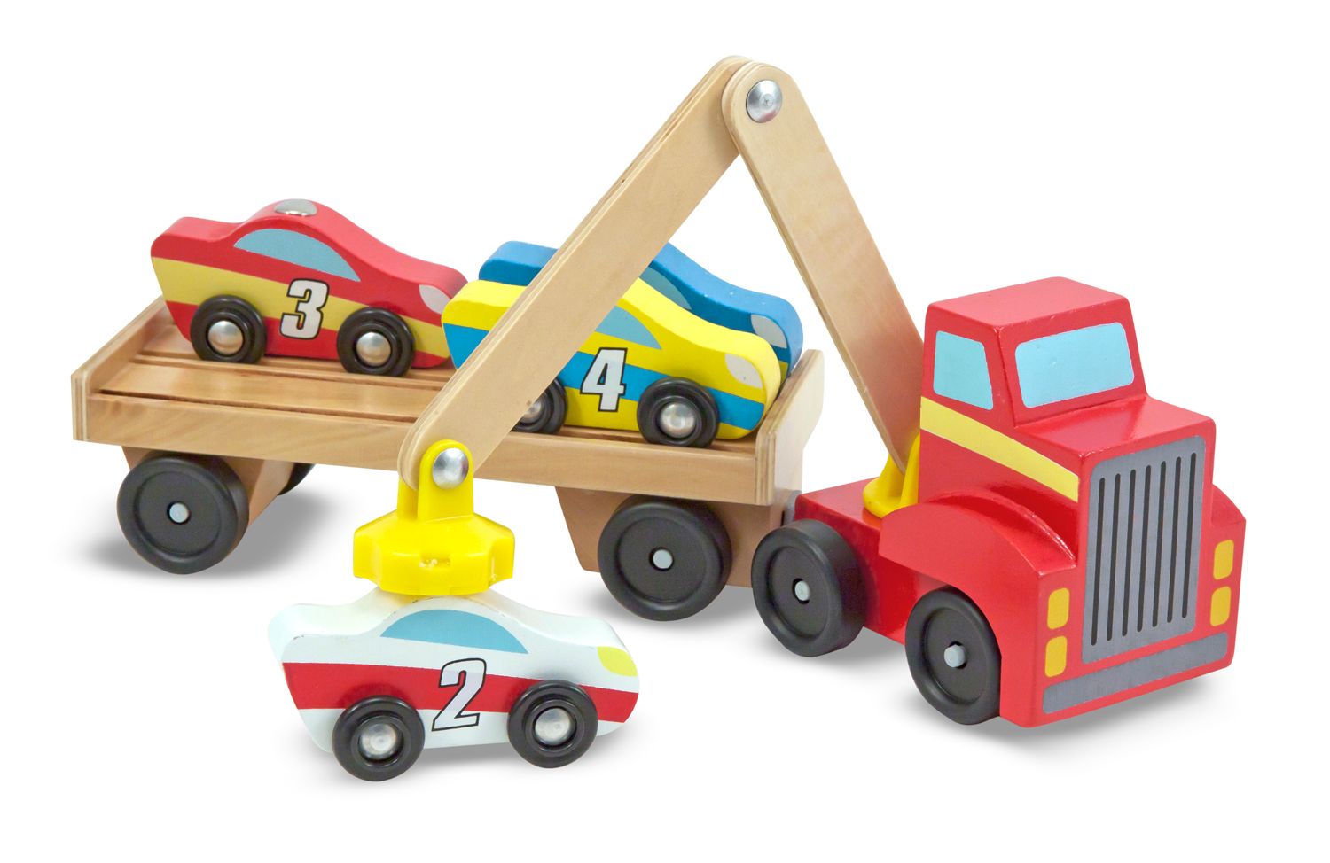 MELISSA & DOUG Houten Vrachtwagen - Magnetisch - Speelgoedvoertuig - 3+ jaar