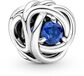 PANDORA September Geburtsstein Blue Ewigkeitskreis bedel van sterling zilver met kristallen, 790065C07