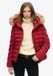 Superdry Gewatteerde Fuji-jas met capuchon van imitatiebont - Dames - Rood