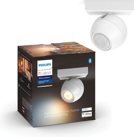 Philips Hue Buckram Opbouwspot - White Ambiance - 1-Spot - Wit