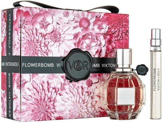 Viktor &amp; Rolf Flowerbomb Giftset - 50 ml eau de parfum spray + 10 ml eau de parfum spray - cadeauset voor dames