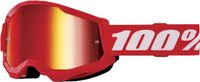 100% Strata 2 Jeugd Motocross-bril - Rood/wit
