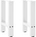 vidaXL Salontafelpoten - 2 stuks - 28x(42-43) cm - Staal - Wit