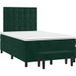 Maison Exclusive - Sommier à lattes de lit avec matelas vert foncé 120x190 cm