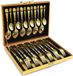 TRANKIELO® Set de couverts dorée en Acier inoxydable (24 pièces)