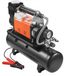 Compresseur d'air 12V - Gonfleur de pneus portable - Réservoir 6 L - Débit 180 L/min - Pression max. 150 PSI / 10 Bar - Manomètre numérique - Adapté tout-terrain - Pour voiture, SUV, 4x4 et camping-car