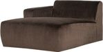 WOOOD Mojo Base Chaise Longue Bank Links - Velvet - Bruin