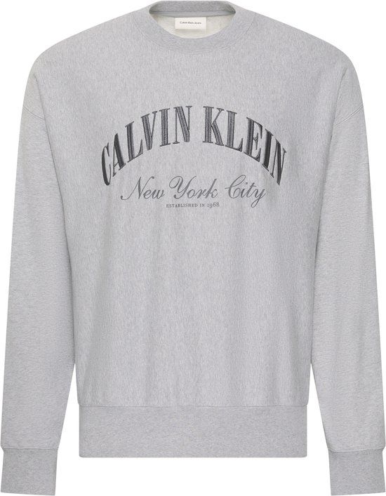 CALVIN KLEIN JEANS Calvin Klein Trui Ls Premium Terry Cal Lv04rf244g P79 Heroic Grey Htr Mannen Maat - L