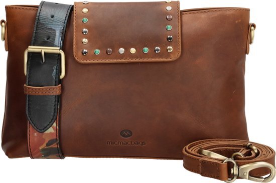 MicMacbags Masterpiece Schoudertas - Cognac