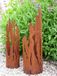Edelrost lanterne, torche, bois flotté, 43 cm à 55 cm. Torche en bois flotté - 43 cm