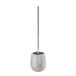 Gedy Zilver, G-Astrid toiletborstel om neer te zetten, afmetingen 47 x 11,5 x 11,5 cm, gewicht 0,648 kg, keramische borstel, design R & E, uniek