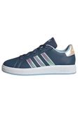 adidas Uniseks-Kind Grand Court Lifestyle Lace Tennis Shoes, Preloved Ink/Cloud White/Clear Sky, 38 EU