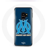 Maniacase Hoesje voor Samsung Galaxy S9 Olympique de Marseille OM blauw logo