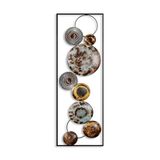 Handgeschilderd, decoratief metalen wandaccessoire, 32 x 90 x 4 cm, 100% metaal, unieke kleurvariaties, perfect voor huisdecoratie en kunstliefhebbers