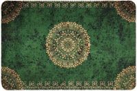 Famanu – Tapis de porte Orient Green, 40 x 60 cm, antidérapant et lavable, tapis récupérateur de saleté pour intérieur et extérieur