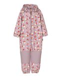 Name It Alfa08 Softshell Regenpak Meisjes Roze Dierenprint Maat 110