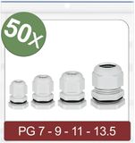 Quadrios 24CA402 Wartel PG7, PG9, PG11, PG13.5 Polyamide Grijs 50 stuk(s)