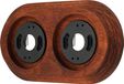 ADAKAT Icecat Wandmontage, beuken houten, retro lijst, 2-delig, kleur: donker