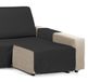 Martina Home Diamond chaise longue, gewatteerd, 240 cm, zwart