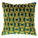 Paoletti Empire veren gevuld kussen, Teal/Goud, 45 x 45cm