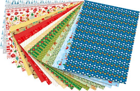 Folia 47249 Designerpapierblok - Kerst - 20 Vel
