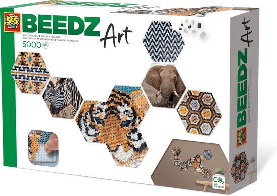 SES Creative Beedz Art - Hex tiles Safari - 5000 strijkkralen