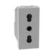 BTICINO MatixGO SJG4180F Bypass-stopcontact Italiaanse standaard 1 module grijs 2P+T 16 A 250 VAC