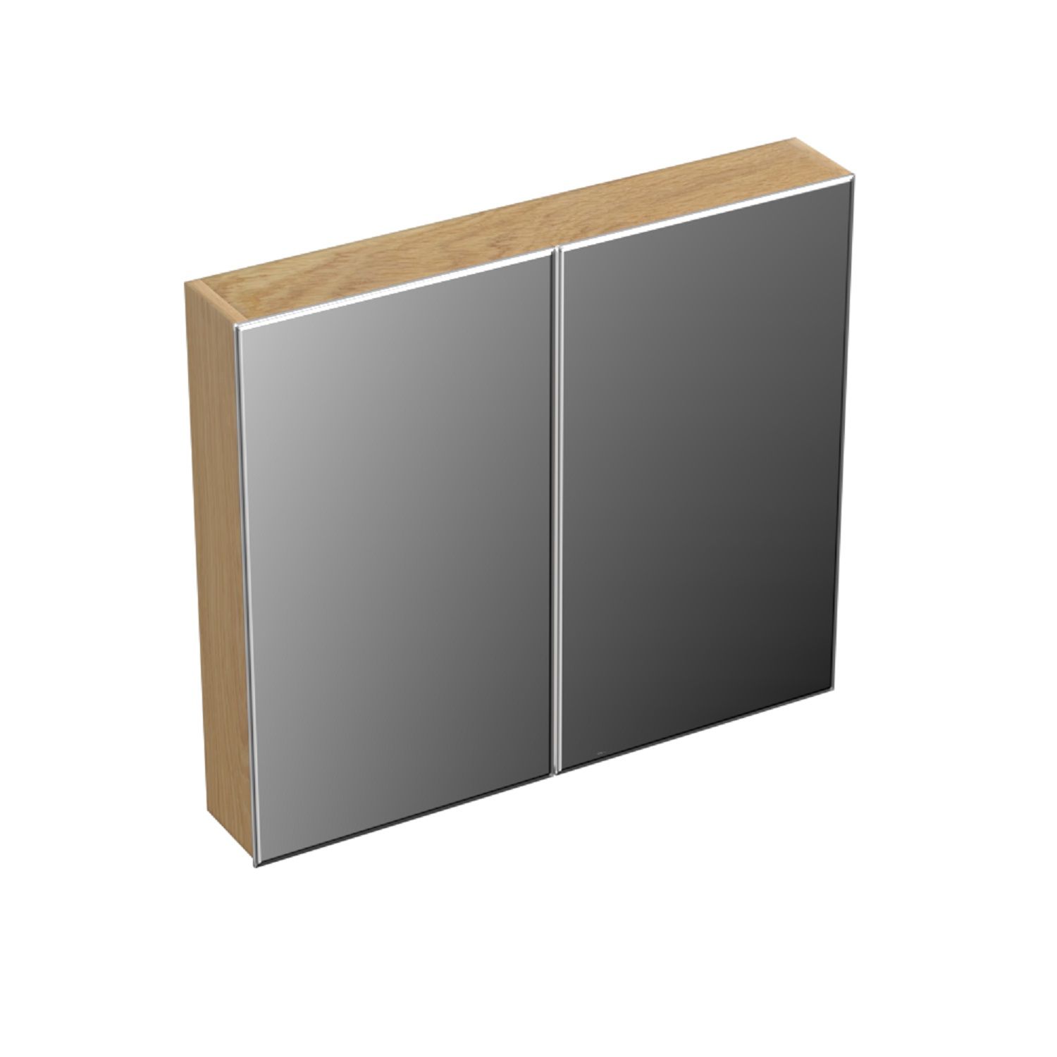 Forzalaqua Uni Spiegelkast - 80x12.5x68.8 cm - Eiken Smoke