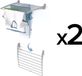 Foxydry 2x Fold 60 DOWN Sèche-linge mural en aluminium gris 60 x 50 x 10 cm