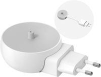 CoolSmile Oplaadstation voor Oral-B elektrische tandenborstel, inductieve wandlader, EU-stopcontact, tandenborstellader, compatibel met Oral B Pro/Smart/Vitality/Kids/iO 2-6 (wit)