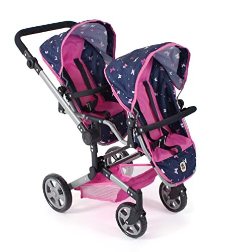 BAYER CHIC BAYER CHIC 2000 Poppenwagen Linus Duo Butterfly navy-pink