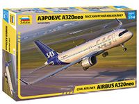 Zvezda Civil Airliner Airbus A320neo Plastic - 1:144 - Modelbouwpakket