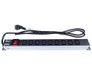 PremiumCord PDU-E10G09S 19" 1HE 9x IEC (C13), 2m kabel, schakelaar