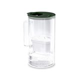 Wessper Waterfilterkan Glazen met LED-indicatorr, 2 liter, met filterpatronen - Groen