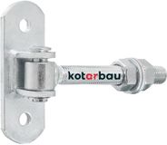 KOTARBAU® Poortscharnieren, Staal, 130 mm (M16), Zilver, Verstelbare Poortscharnieren, Zware Scharnieren, Met Montageplaat, Tuinpoort Scharnieren, Regelbaar Poortbeslag