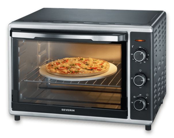 Severin TO 2058 - 42L Electric Oven with Convection, Grill, and Rotisserie - Black/Silver