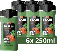 AXE Jungle Fresh 3-in-1 Douchegel - 6 x 250ml - Bodywash voor Mannen