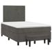 vidaXL Boxspringbed met matras, donkergrijs, 120x190 cm, fluweel
