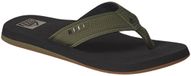 Reef The Layback Heren Teenslippers - Zwart/Olijfgroen - Maat 40