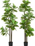 Homcom Kunstplanten Kunststof 17,5x17,5x180cm Groen