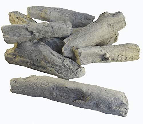 Coals 4 You GAS BRANDVERVANGING REALISTISCHE KERAMISCHE DRIFTWOOD LOG SET VOOR GAS Kolen BRUREN 8 STUKS GESCHIKT VOOR LEVENDE VLAM GAS FIRE ELEKTRISCHE BIO ETHANOL, Zwart