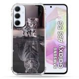 Cokitec Samsung Galaxy A35 5G Animal Cat Reflet Hoes