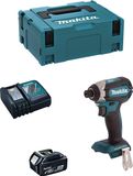 MAKITA Schlagschroefmachine DTD153RTJ1 (1 x 5,0 Ah accu + oplader DC18RC + MAKPAC 2 opbergkoffer)