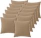 vidaXL - Kussensloop - 12 stuks - HEERLEN - Taupe - 40 x 40 cm - Polyester